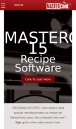 How mastercook.com looks like on a mobile device such as an iPhone.