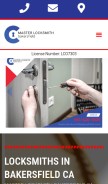 How masterlocksmithbakersfield.com looks like on a mobile device such as an iPhone.