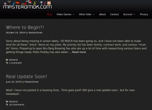 How masteromok.com looks like on a tablet such as an iPad.