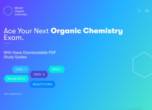 How masterorganicchemistry.com looks like on a tablet such as an iPad.
