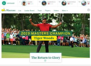 How masters.com looks like on a tablet such as an iPad.