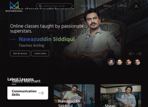 How masterschool.in looks like on a tablet such as an iPad.