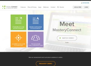 How masteryconnect.com looks like on a tablet such as an iPad.