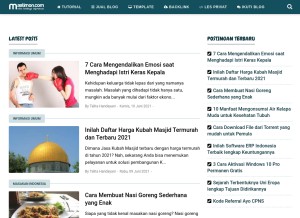 How mastimon.com looks like on a tablet such as an iPad.