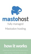 How mastohost.com looks like on a mobile device such as an iPhone.