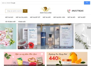 How mat-na.com looks like on a tablet such as an iPad.