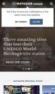How matadornetwork.com looks like on a mobile device such as an iPhone.