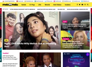 How matamata.com looks like on a tablet such as an iPad.