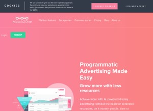 How match2one.com looks like on a tablet such as an iPad.