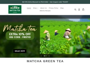 How matchateacompany.in looks like on a tablet such as an iPad.