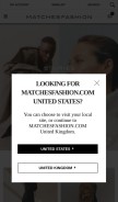 How matchesfashion.com looks like on a mobile device such as an iPhone.