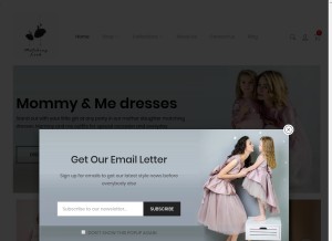 How matchinglook.com looks like on a tablet such as an iPad.