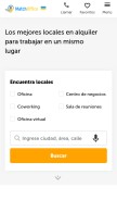 How matchoffice.es looks like on a mobile device such as an iPhone.