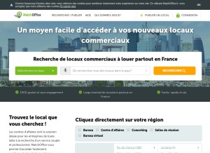 How matchoffice.fr looks like on a tablet such as an iPad.