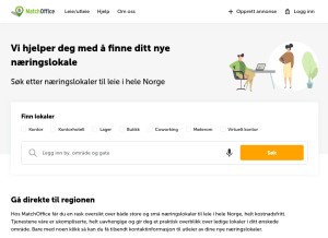 How matchoffice.no looks like on a tablet such as an iPad.