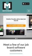 How matchwork.com looks like on a mobile device such as an iPhone.