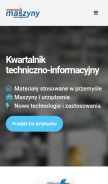 How materialyimaszyny.pl looks like on a mobile device such as an iPhone.