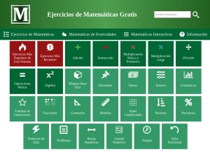 How mateslibres.com looks like on a tablet such as an iPad.