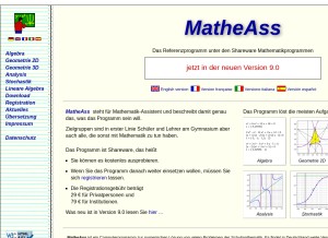 How matheass.eu looks like on a tablet such as an iPad.