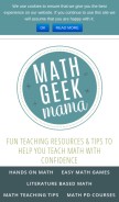 How mathgeekmama.com looks like on a mobile device such as an iPhone.