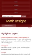 How mathinsight.org looks like on a mobile device such as an iPhone.