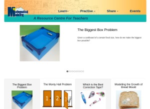 How mathmodelling.sg looks like on a tablet such as an iPad.