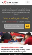 How mathnasium.com looks like on a mobile device such as an iPhone.