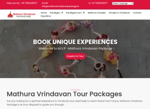 How mathuravrindavanpackage.in looks like on a tablet such as an iPad.