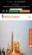 How mathuravrindavantourpackage.com looks like on a mobile device such as an iPhone.