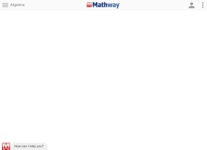 How mathway.com looks like on a tablet such as an iPad.
