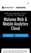 How matomo.cloud looks like on a mobile device such as an iPhone.