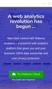 How matomo.org looks like on a mobile device such as an iPhone.