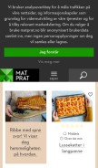 How matprat.no looks like on a mobile device such as an iPhone.