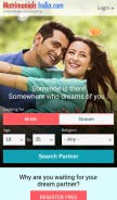 How matrimonialsindia.com looks like on a mobile device such as an iPhone.