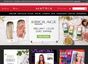 How matrix.com looks like on a tablet such as an iPad.