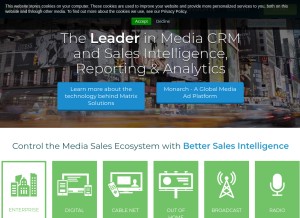 How matrixformedia.com looks like on a tablet such as an iPad.