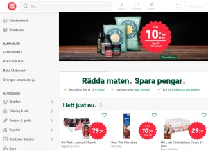 How matsmart.se looks like on a tablet such as an iPad.