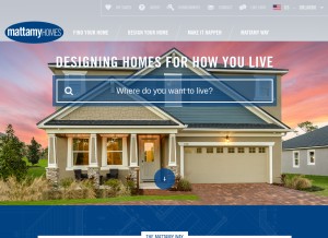How mattamyhomes.com looks like on a tablet such as an iPad.