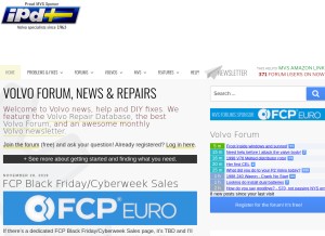 How matthewsvolvosite.com looks like on a tablet such as an iPad.