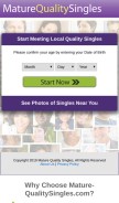 How mature-qualitysingles.com looks like on a mobile device such as an iPhone.