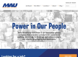 How mau.com looks like on a tablet such as an iPad.