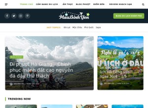 How maubinhyen.com looks like on a tablet such as an iPad.