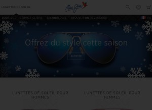 How mauijim.com looks like on a tablet such as an iPad.