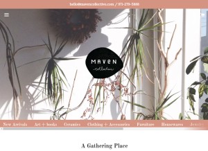 How mavencollective.com looks like on a tablet such as an iPad.