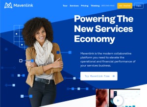 How mavenlink.com looks like on a tablet such as an iPad.