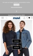 How mavi.com looks like on a mobile device such as an iPhone.