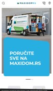 How maxidom.rs looks like on a mobile device such as an iPhone.