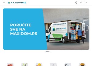 How maxidom.rs looks like on a tablet such as an iPad.