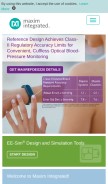 How maximintegrated.com looks like on a mobile device such as an iPhone.