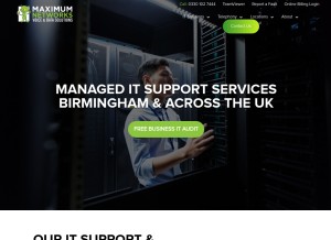 How maximumnetworks.co.uk looks like on a tablet such as an iPad.